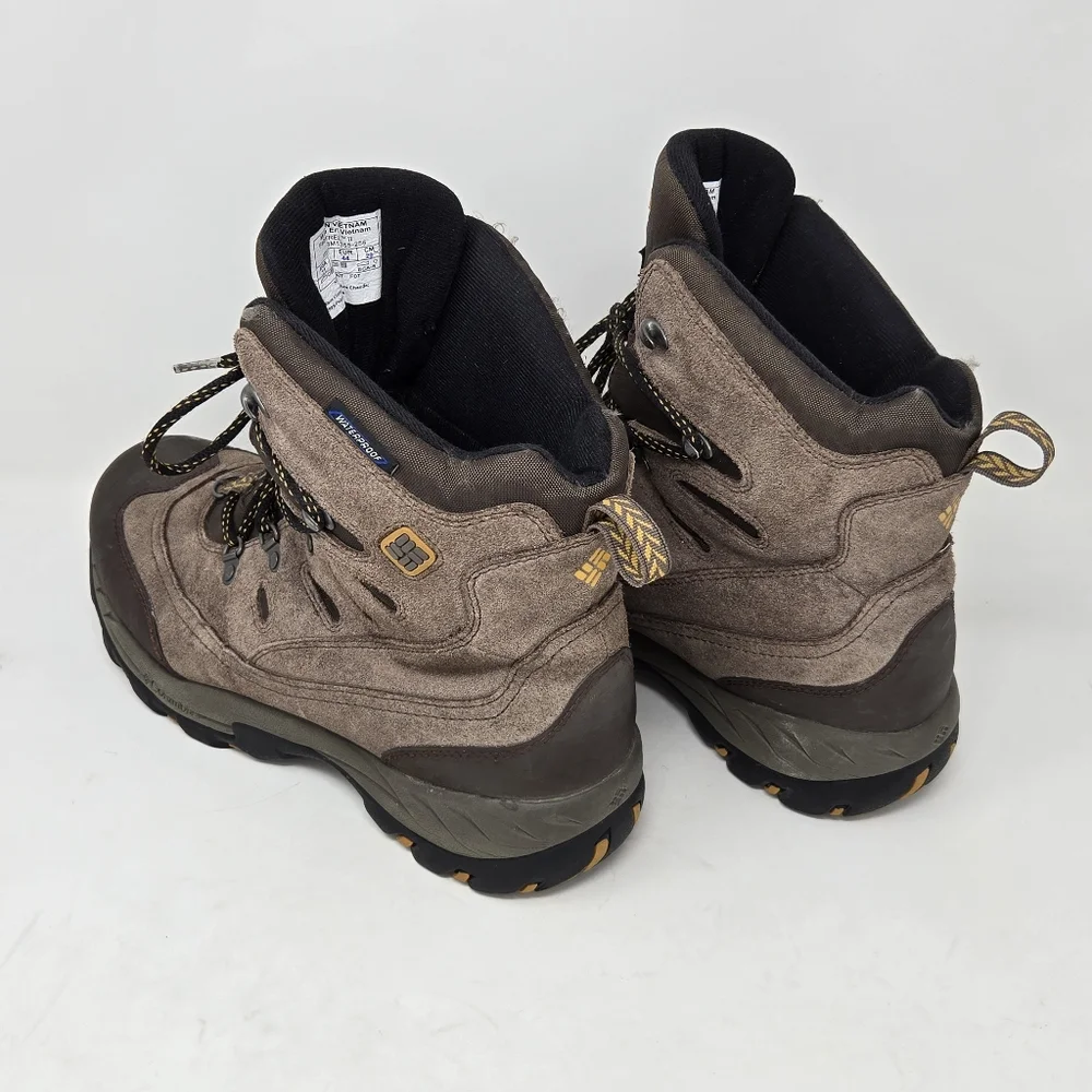 Columbia Men's Size 11 Icetrel II Brown Leather Waterproof Lace-Up Hiking Boots